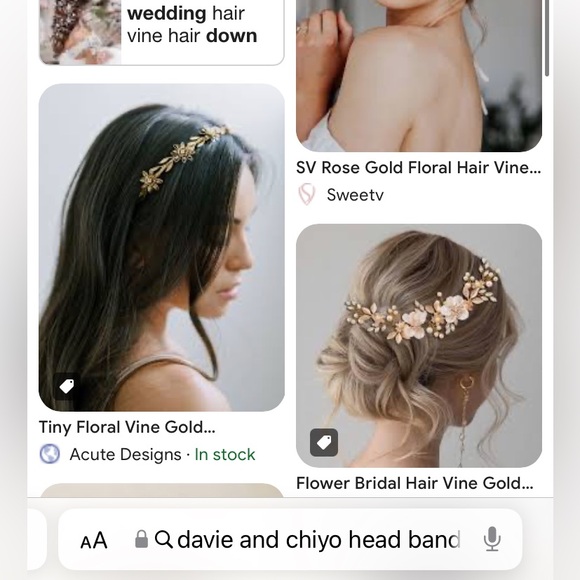 Davie & Chiyo Handmade Bridal Head Piece - Picture 3 of 14